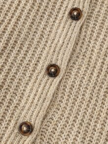 LUMIGAL Women's Solid Color Casual Versatile Daily Long Sleeve Cardigan - Camel - View 7