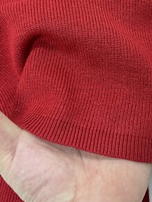Rusticease Solid Button Front Sweater - Red - View 6