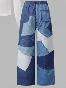 SHEIN Setelan 2 Potong untuk Remaja Perempuan: Kaos Lengan Panjang Slim Fit Kasual Nyaman dan Celana Panjang Lebar dengan Pinggang Elastis Nyaman, Musim Gugur, Atasan Musim Gugur - MultiWarna - View 5
