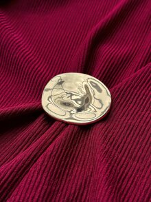 Maweii Plus Size Women Minimalist 2pcs Set Flared Long Sleeve Cinched Waist Metal Button Asymmetrical Top T-Shirt Wide Leg Pants Elegant Robe Outfit Autumn Winter Innerwear - Rust Brown - View 7
