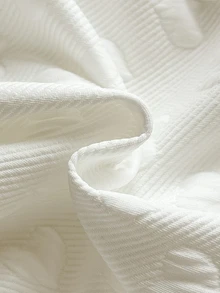 Vintaside Kids 2pcs Baby Girl Zip Up Sweatshirt Jacket Cute Sweet Pink White Embossed Heart Pattern Long Sleeve Hooded Regular Birthday Fall Holiday Christmas Textured - Multicolor - View 6