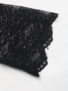 LUMIGAL 女款法式優雅黑色鈕扣蕾絲拼接長袖外套，冬季外衣，適用聖誕節、萬聖節、新年派對及日常通勤場合 - 黑色 - 查看 8