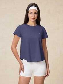OutZeal Women Outdoor Tee Gym Running Yoga UV Protection Cool Touch Short Sleeve T-Shirt Summer - Purple - View 4