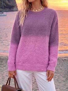 Sylviya Casual Women's Autumn/Winter Gradient Long Sleeve Sweater For Vacation Fall Winter 2026 Women Fall Winter Sweater Winter Clothes - Multicolor - View 4