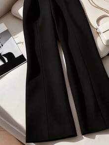GlowEve Women's Colorblock Lace Elegant Cami Wide Leg Jumpsuit - Black and White - View 5