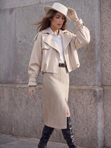 Anewsta Elegant French Casual Women's Regular Jacket, Suitable For Commuting And Casual Outings Office Beige Autumn - Beige - View 4