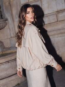 Anewsta Elegant French Casual Women's Regular Jacket, Suitable For Commuting And Casual Outings Office Beige Autumn - Beige - View 2