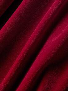 SHEIN MOD Burgundy Velvet Strapless Pearl & Rhinestone Embellished Dress - Burgundy - View 8