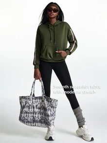 Innovista Innovista Casual Versatile Hooded Sweatshirt - Army Green - View 11