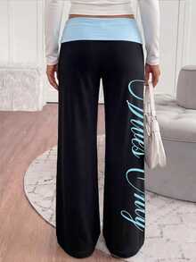 Kids Tween Girls Streetwear Versatile Vintage Y2K Flare Pants - Multicolor - View 2