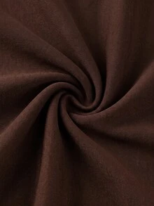 SHEIN Unity Women's Summer Beach Party Solid Color Halter Tie Sexy Tropical Bikini And Triangle Bottom Two Pieces Swimwear Set Dark Brown - Brown - View 9