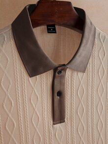 Manfinity CasualCool 男士夏季休閒 Polo 衫與短褲套裝 - 卡其色 - 查看 7