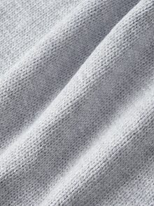 SHEIN MOD Grey Knit Vest With Lace Patchwork And Bow - Grey - View 8