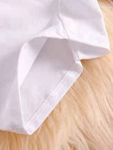 SHEIN 3件隨機款青少年女孩基礎純白色蕾絲飾邊輕盈柔軟針織三角內褲，適合日常舒適休閒穿著 - 白色 - 查看 5