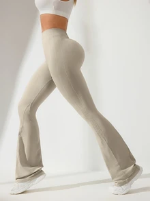 Eassivo Eassivo Solid Color Simple Pleated Slim-Fit Sweatpants, Casual Everyday Use - Camel - View 6