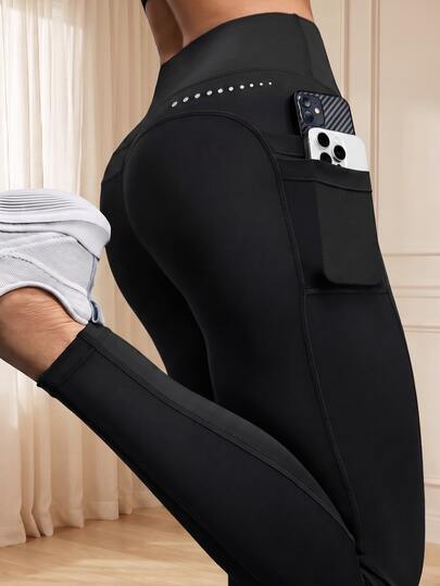 Eassivo Eassivo Women Pocket Yoga Leggings, Casual Sports Tights