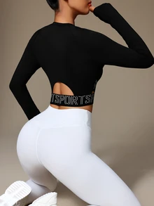 Eassivo Eassivo Longline Spaghetti Crop Top Onlyworkout Tank Top - Black - View 5
