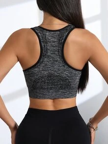 Eassivo Eassivo Celana Dalam Olahraga Harian Wanita Warna Polos Sederhana - Grey - View 4