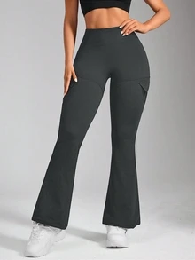 Eassivo Eassivo Women's High Waist Flared Casual Versatile Sport Pants - Grey - View 7