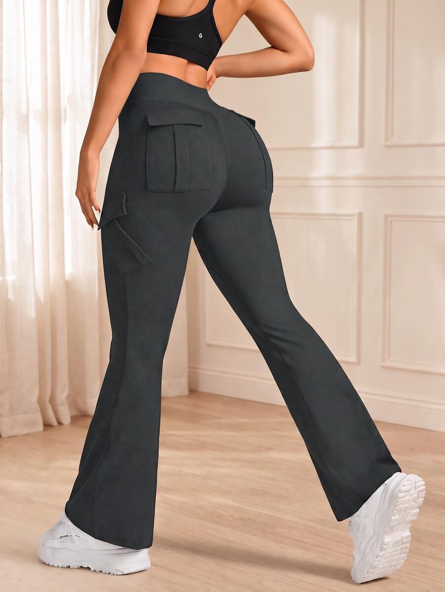Eassivo Eassivo Women's High Waist Flared Casual Versatile Sport Pants