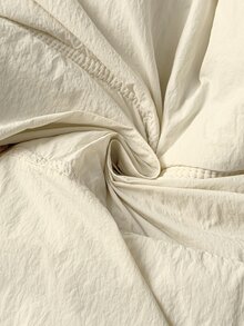 Pariaura Korean Style Minimalist Hooded Quilted Cotton Jacket With Drawstring Collar For Warmth, Symmetrical Diagonal Zipper Pockets, Matte Fabric, 4 Basic Colors Available, Lightweight Warm Winter Coat For Commuting And Travel - Beige - View 7