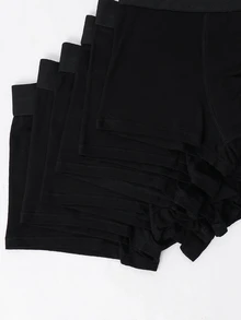 SHEIN 兒童 6件組 青少年男孩三角內褲 - 黑色 - 查看 5