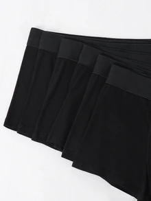 SHEIN 兒童 6件組 青少年男孩三角內褲 - 黑色 - 查看 6