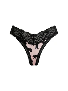 AltBold Set 3 pcs Celana Dalam Thong Motif Renda - MultiWarna - View 9