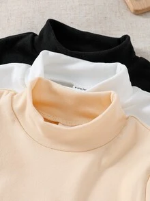 Young Girl Multi-Color Long Sleeve Turtleneck Base Layer - Multicolor - View 6