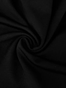GlowEve CURVE 大码女式纯色仿珍珠装饰优雅无袖连衣裙 - 黑色 - 查看 5