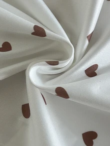 SHEIN 3件組新生女嬰和服連身衣，甜美玫瑰粉與奶油色波點愛心印花，長袖圓領，正裝生日派對秋季白色上衣，按扣設計 - 彩色 - 查看 6