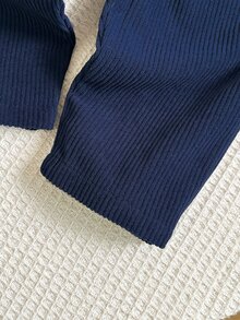 LMoss Kids Kids Baby Boy Cartoon Pony Striped Pattern Knitted Soft Crew Neck Long Sleeve Pullover Sweatshirt & Elastic Waist Long Pants 2 Pieces Set - Multicolor - View 5
