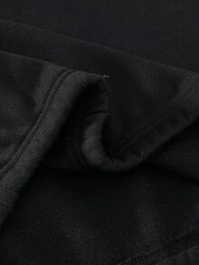 Teen Boys' Fleece Lined Graphic Sweatshirt And Sweatpants Set, Warm Loose Fit 2-Piece Streetwear Tracksuit, Winter Outfit - Black - View 6