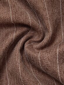 Chikora Plus Size Casual Smart Commuter Striped Suit Pants Office Business Brown Summer - Khaki - View 8