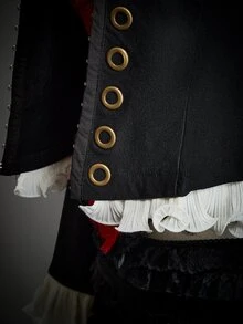 SHEIN ICON Jaket Lengan Panjang Wanita Motif Blok Warna untuk Halloween dan Cosplay - Hitam - View 8