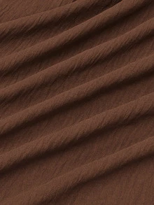 Trelyra Women Boho Off Shoulder Tiered Ruffle Blouse, Elastic Cuff Lantern Long Sleeve Solid Color Casual Cropped Top, Western Hippie Vacation Flowy Shirt - Brown - View 5