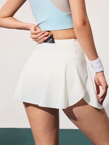 CourtClass CourtClass 1 buah Kaos Tenis Wanita Putih dengan Kantong Resleting, Lembut & Nyaman, Cocok untuk Olahraga, Lari, Santai, Yoga - Putih - View 2