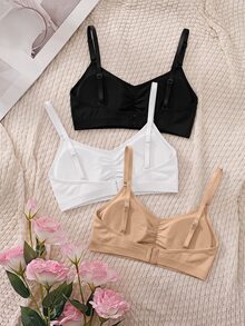 SHEIN MOD 3件組極簡純色無縫內衣 - 彩色 - 查看 2
