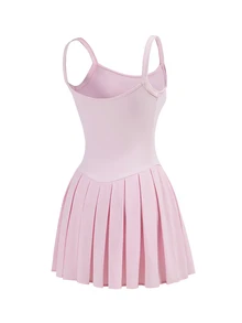 Cheerettes Women's Letter Print Camisole Sporty Casual Dress - Pink - View 6