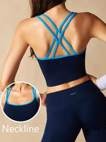 VARSIVA Women's Side Stripe Camisole Top And Flare Leggings Sports Activewear Set - Multicolor - View 3