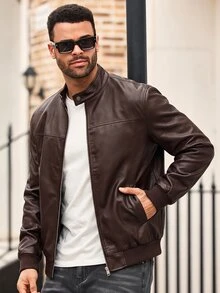 EASEVO Men's Plus Size Autumn Fashion Versatile Jacket Halloween Winter Party Autumn - Brown - View 2