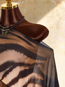 Amplova Women's Trench Collar Set, Sexy Avant-Garde Sexy Style, Suitable For Casual Daily Wear - Brown - View 12