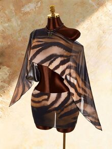 Amplova Women's Trench Collar Set, Sexy Avant-Garde Sexy Style, Suitable For Casual Daily Wear - Brown - View 11