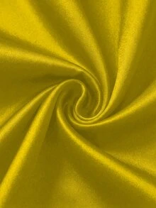 Franclia 高端輕奢時尚新款法式復古優雅無袖收腰顯瘦百褶亮面開衩貼身女款晚宴洋裝 - 芥末黃 - 查看 6