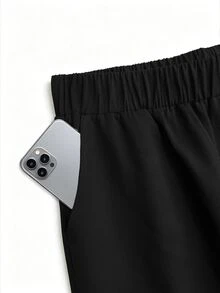 GlowEve CURVE Ditambah Kemeja Belakang Berlipit & Celana Lebar - Hitam - View 6