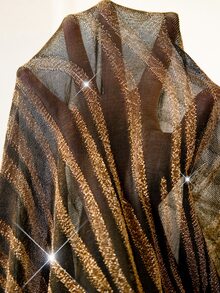 Reflora Plus Size Women's Zebra Print Rolled Sleeve Single-Breasted Long Fashion Shirt - Gold - View 10