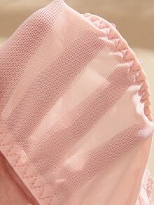 Lullawish Women's Lace Patchwork Sexy Daily Transparent Strap Bra - Dusty Pink - View 9