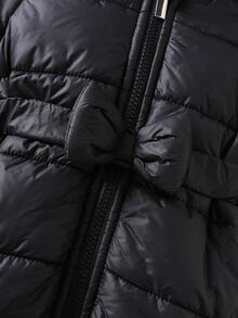 SHEIN Playful Pals 2pcs/Set Baby Girl Autumn&Winter Coat Casual Style Warmer Padded Coat&Girdle Baby Girl Winter Jacket - Black - View 7