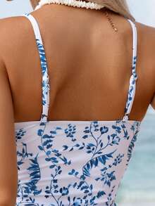Swim Lushoire New Women's Printed Fabric Semi-Sheer Minimalist Fashion Bikini Top - Multicolor - View 4