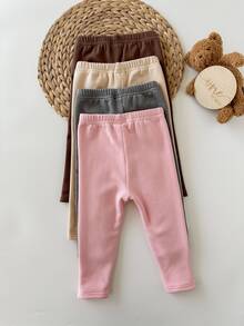 SHEIN Young Girl 4PCS Young Girls Leggings - Multicolor - View 8